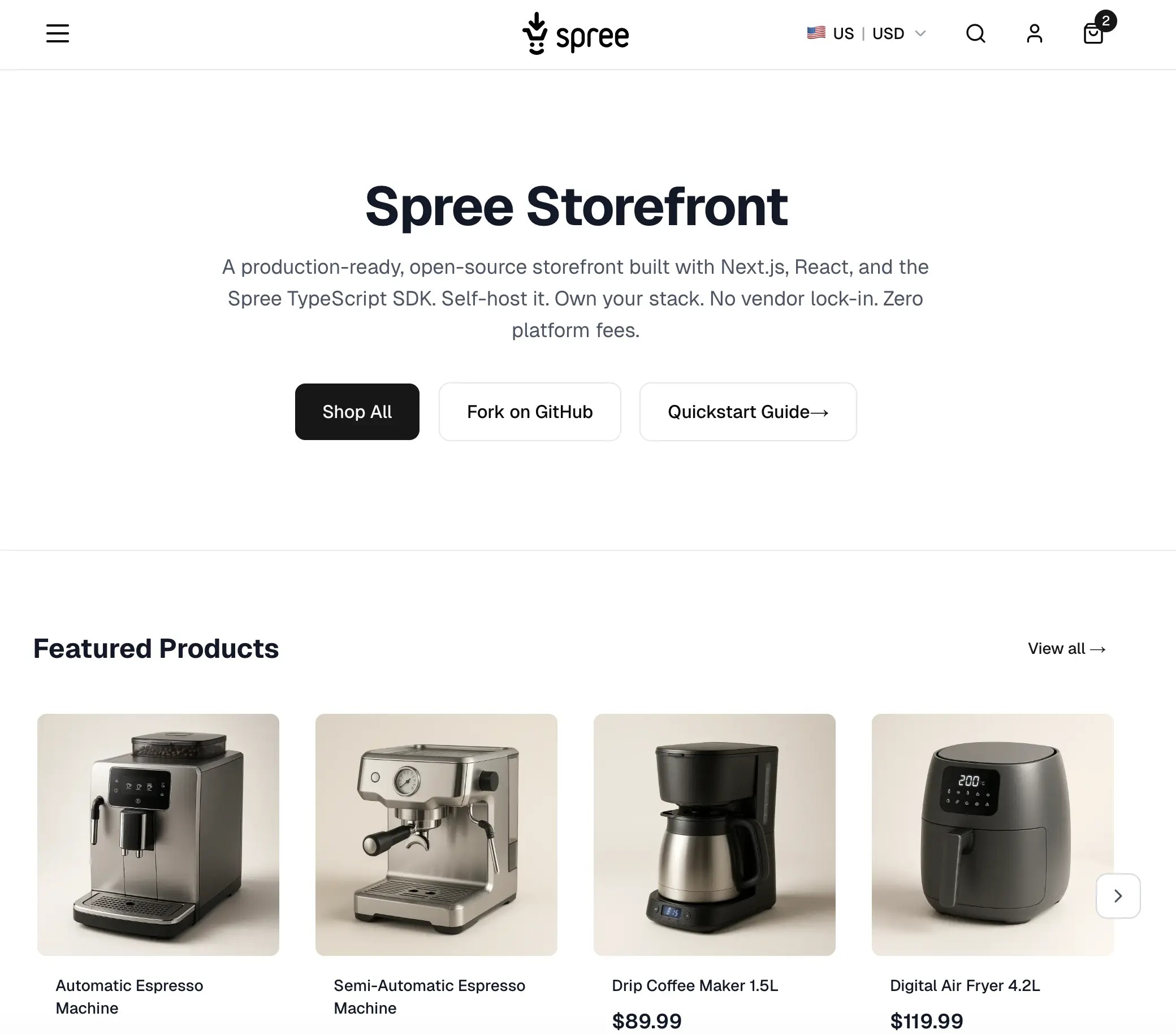 Velocity Spree Storefront
